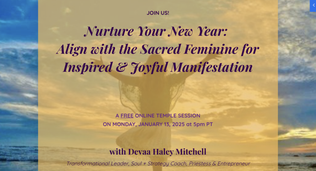 Nurturing Your New Year free temple session